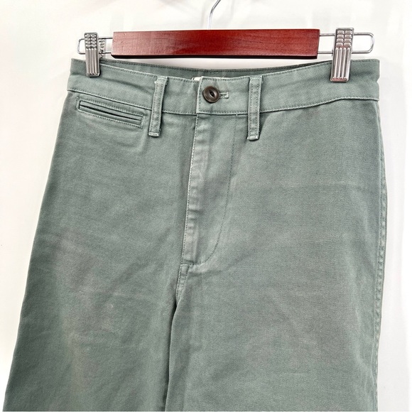 MADEWELL Woman's Olive Green Wide Leg Casual Jeans Size 25 - Picture 3 of 13